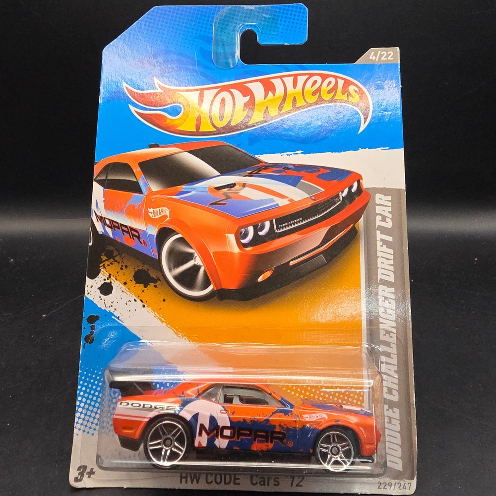 Hot Wheels Dodge Challenger Drift Car Orange Mopar 2012 HW Code Cars